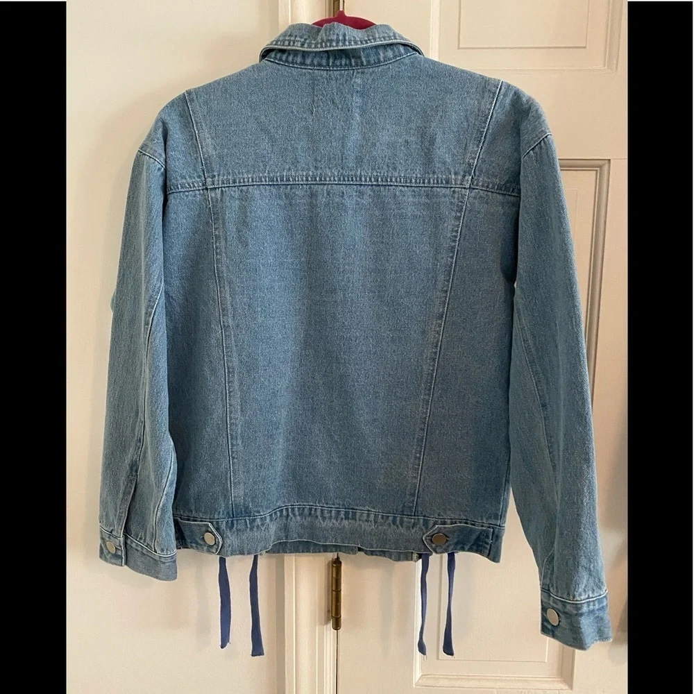 Boutique with Grace Crisscross Denim Jacket NWOT - Picture 2 of 12